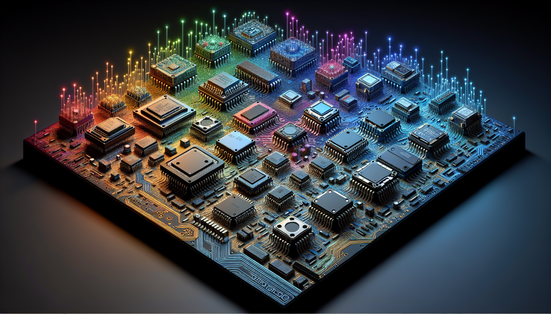 Illustration of different types of microcontrollers