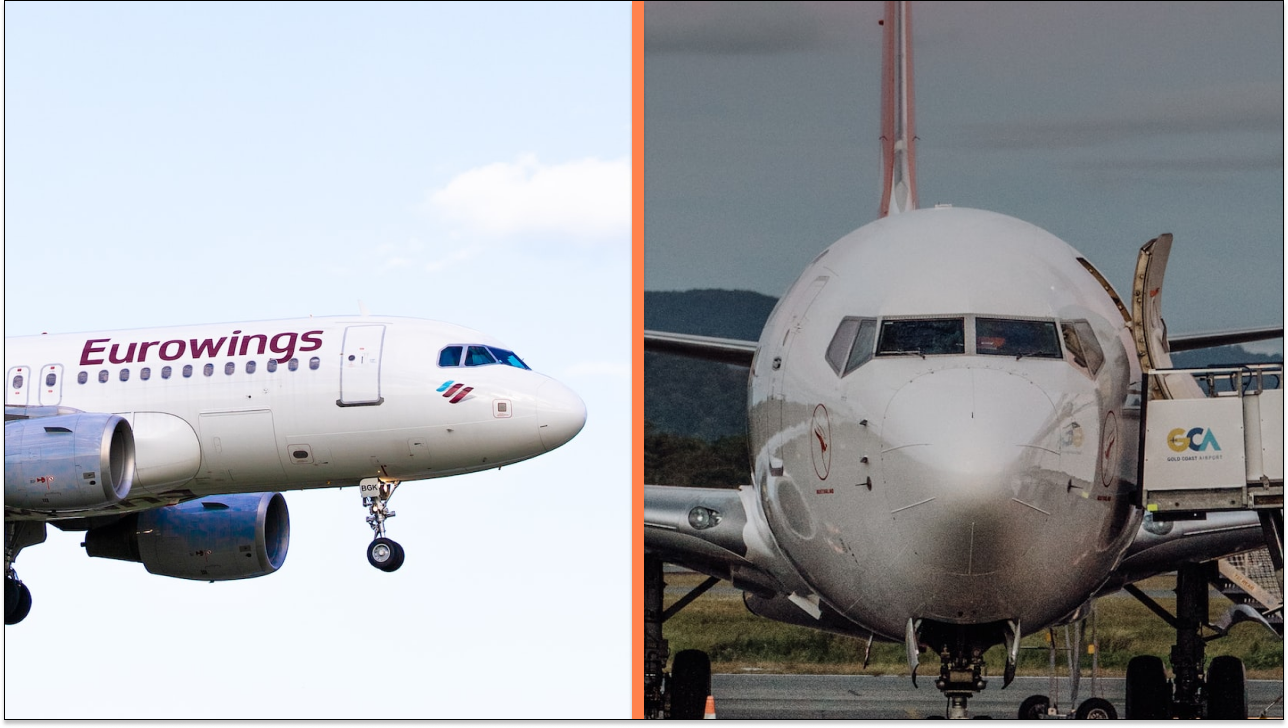 The difference between Airbus and Boeing windshields.