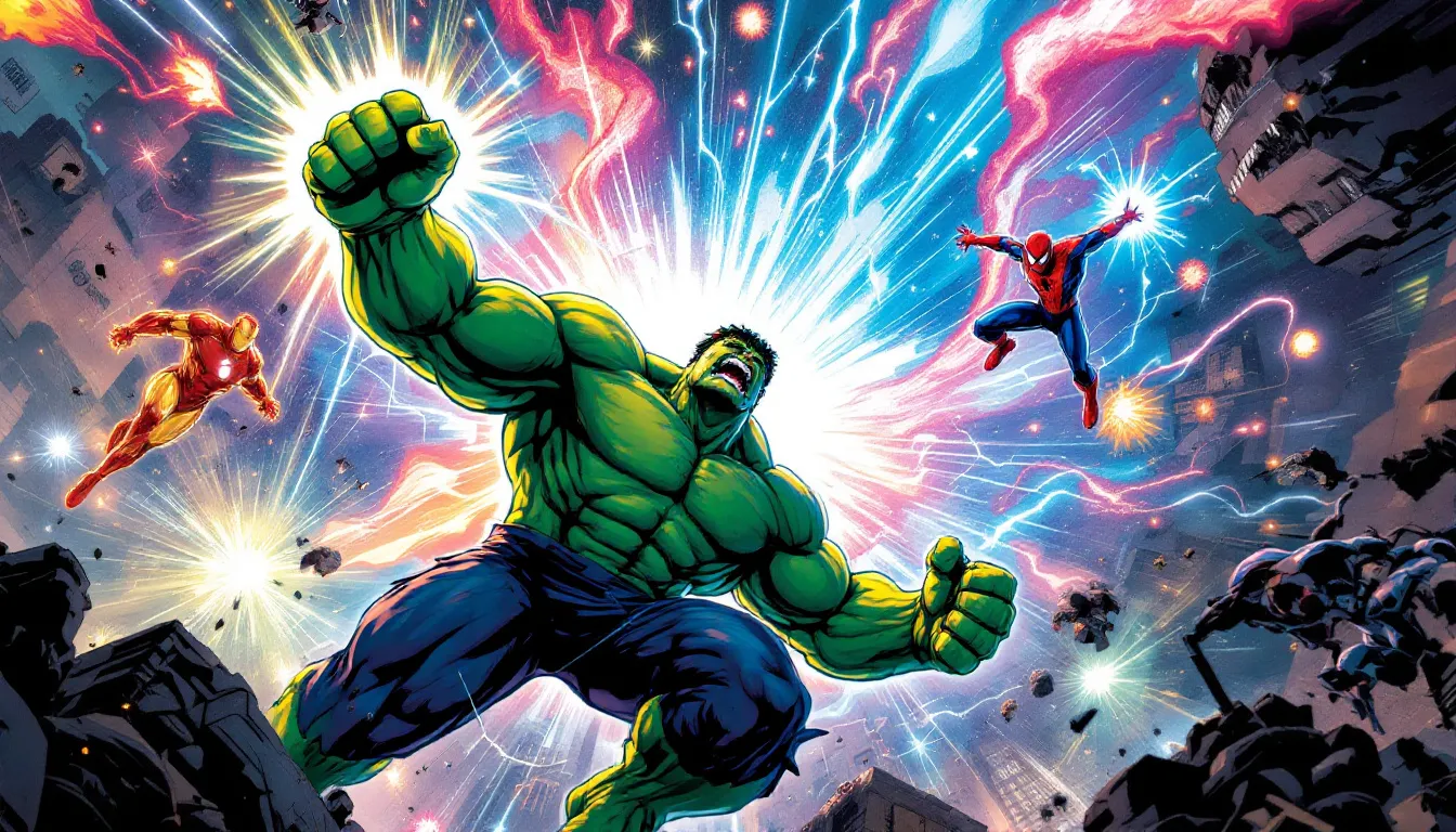 Key players showcasing their unique powers in the Marvel Universe.
