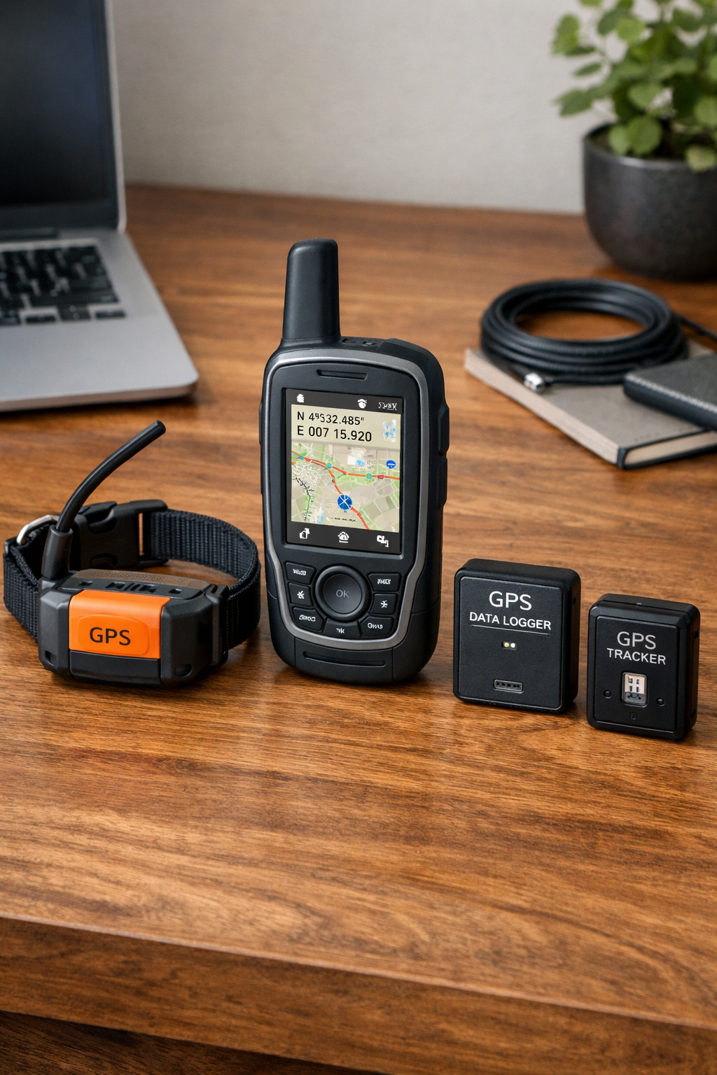 different types of no subscription gps trackers including radio gps collar and gps logger