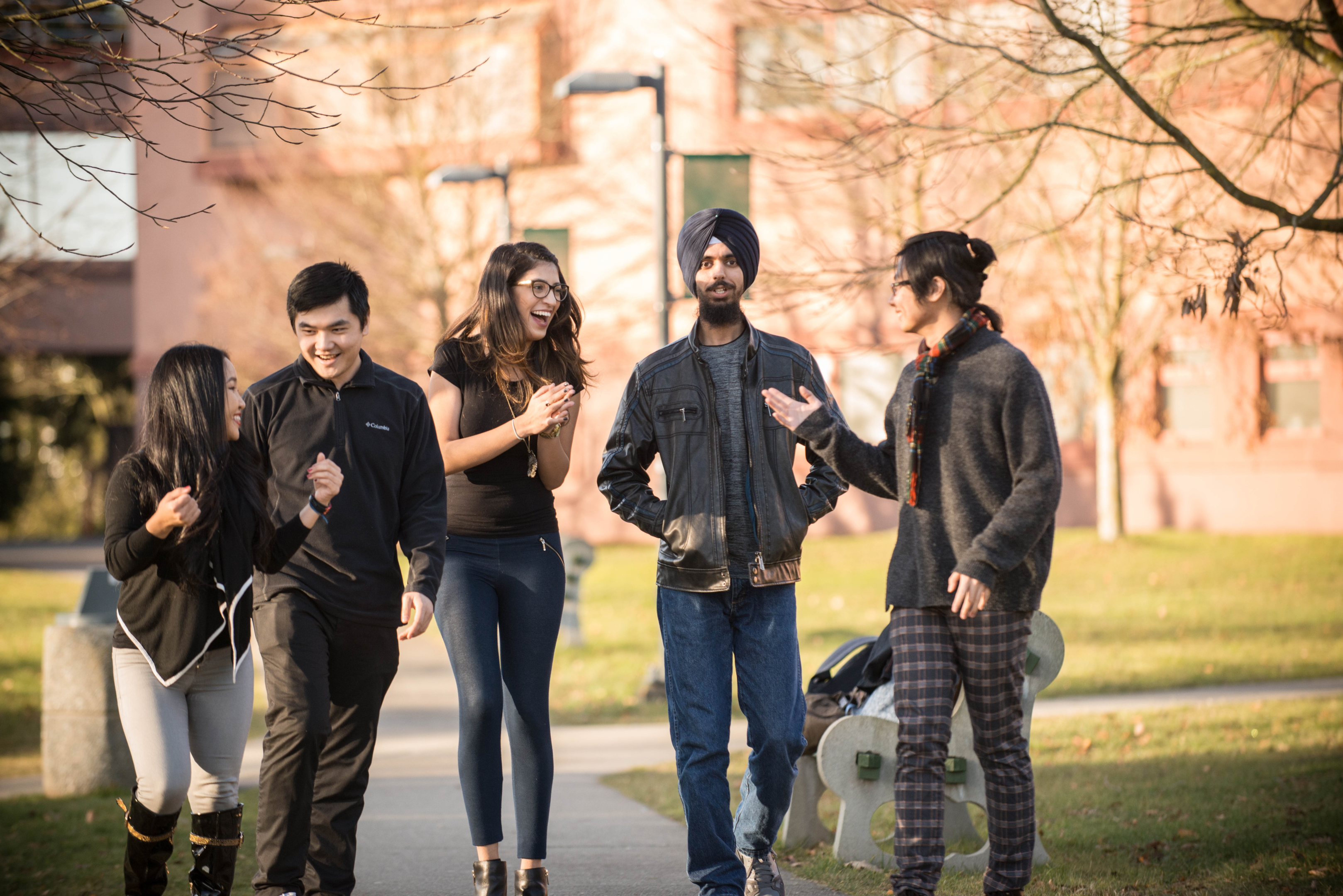 Students walking together to class