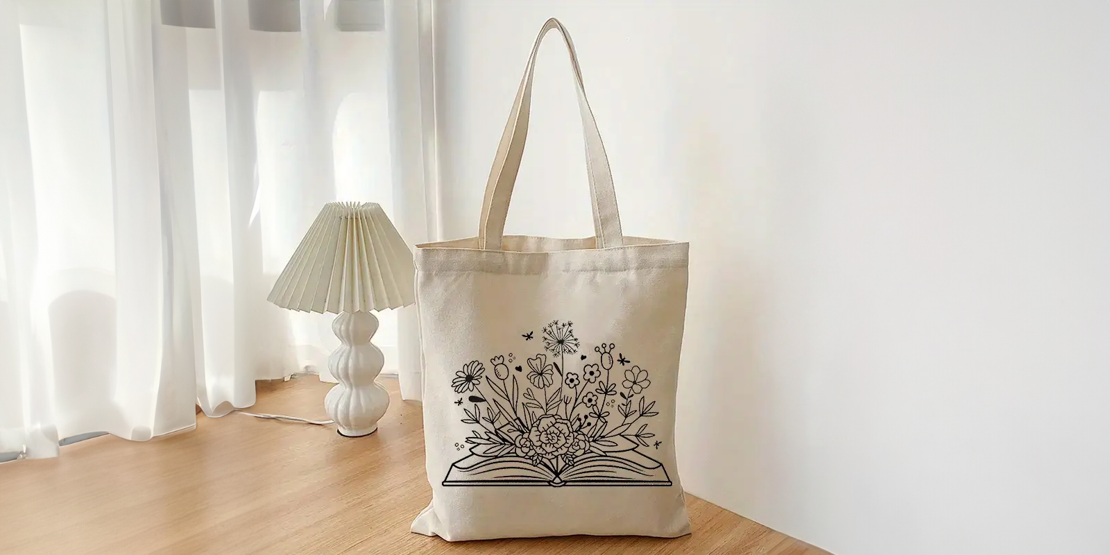 Bulk purchase of canvas tote bags with various designs