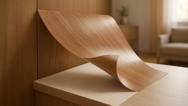 Pealing off wood vinyl leaving surface in its orignal condition