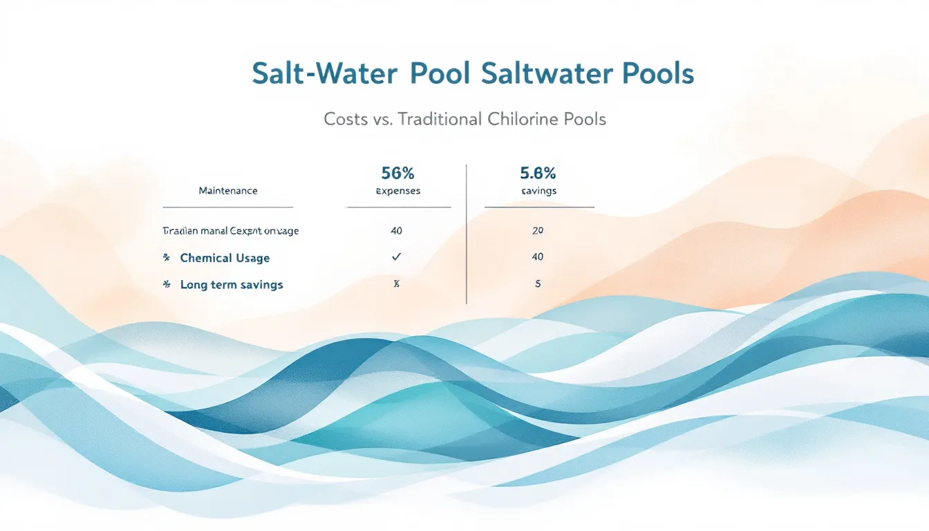 A comparison chart showing the cost-effectiveness of saltwater pools.