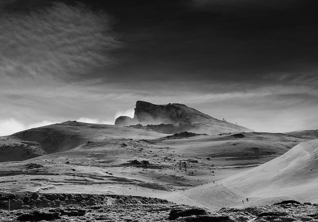 veleta peak, mountain, snow