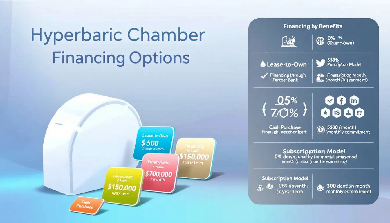 Financing options available for purchasing a hyperbaric chamber.