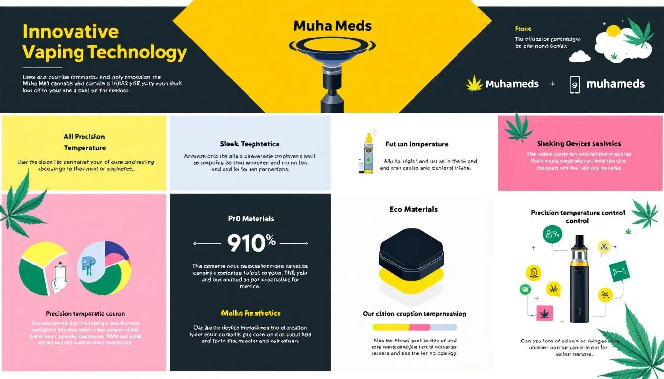 Innovative technology in cannabis vaping showcased through Muha Meds products.