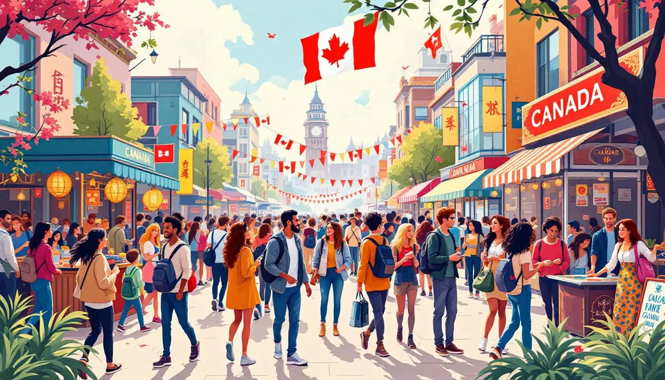 Un étudiant étranger au Canada choisissant son programme d'études.