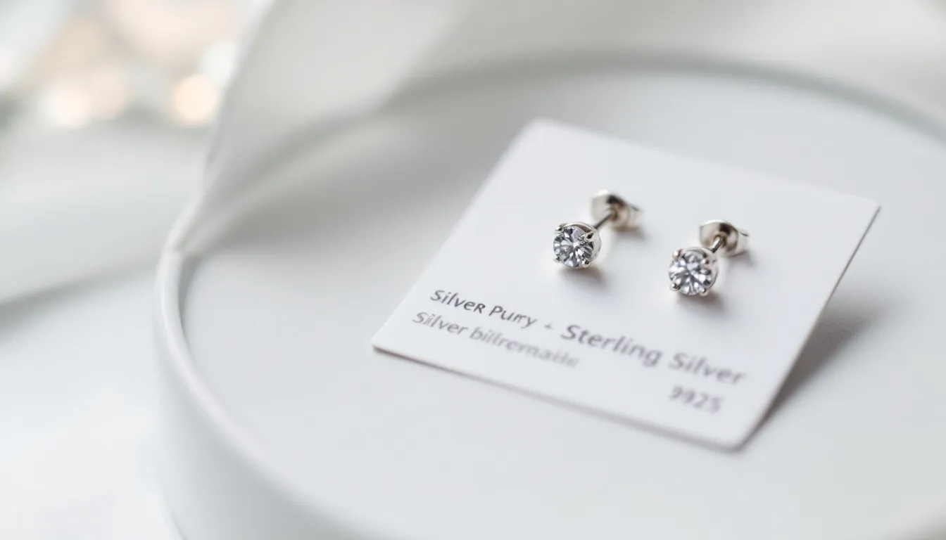 In this image, a stunning collection of silver earrings is displayed, featuring various styles such as hoop earrings, stud earrings, and elegant drop earrings. The earrings are crafted from sterling silver, showcasing intricate designs that make them perfect gifts for women, enhancing any outfit with a touch of sophistication.