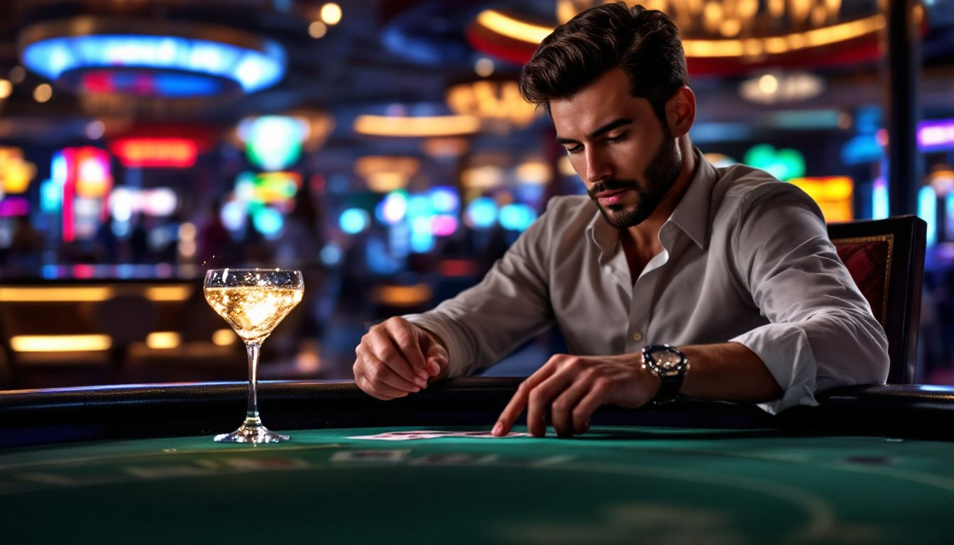 A player engaging in online poker games for real money.