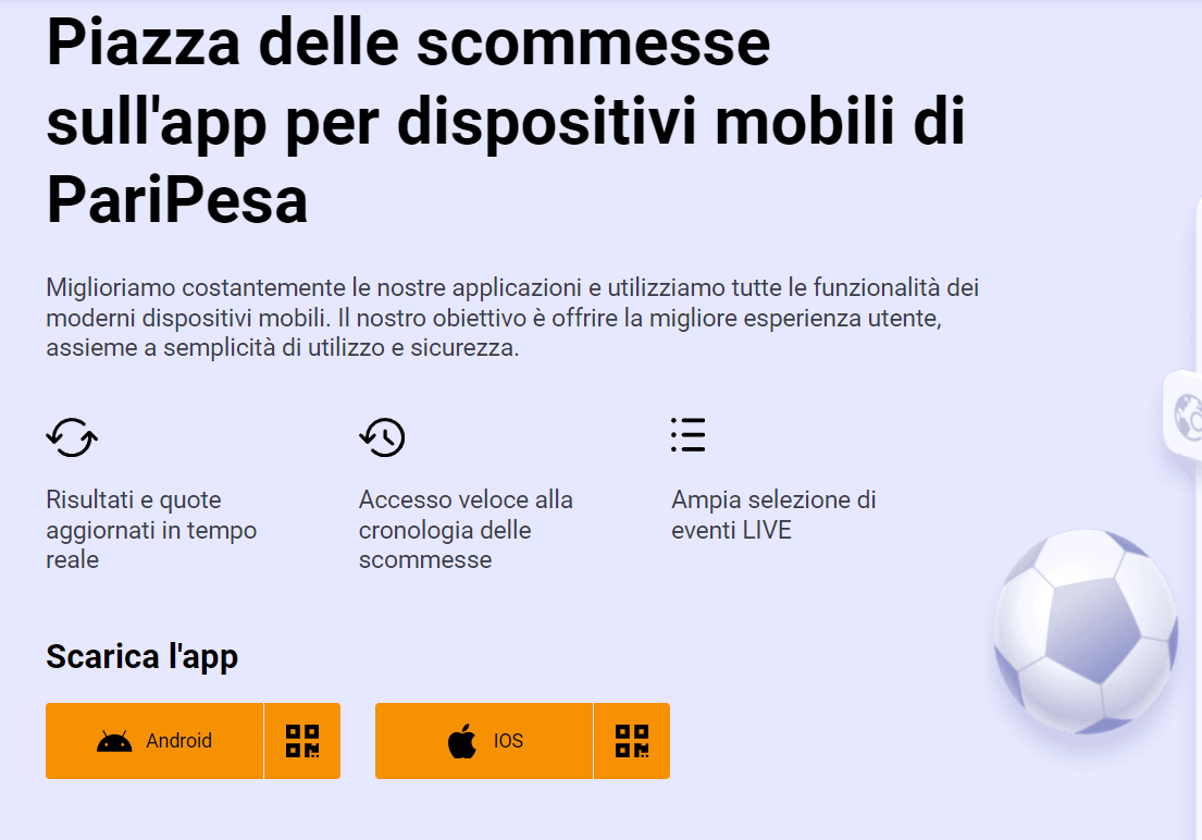 Paripesa Casino Mobile App