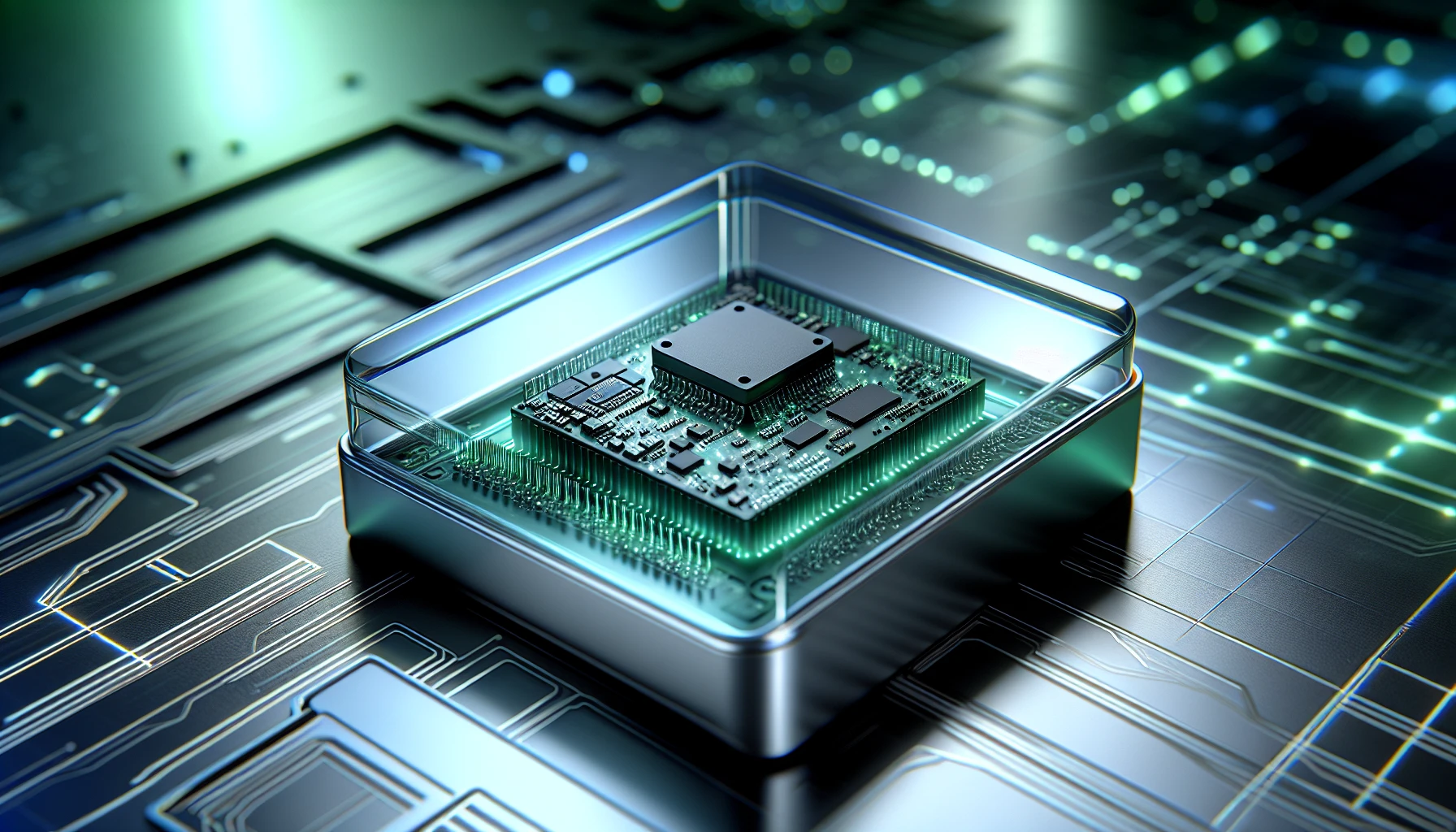 Illustration of a low power microcontroller with energy-saving features