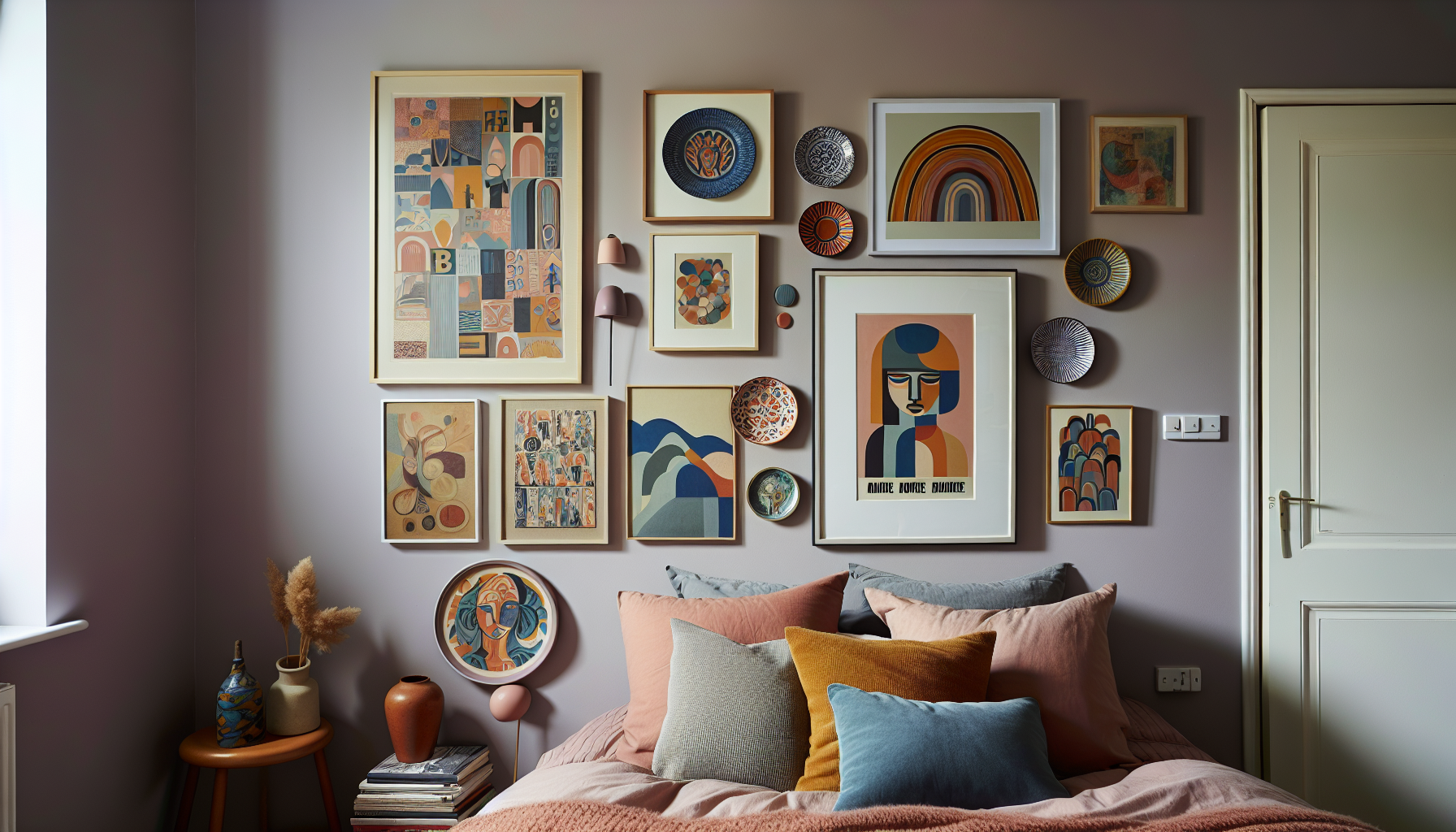 Unique and eclectic wall art pieces for a bold statement in the bedroom