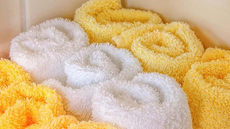 Plush microfiber towel rolls