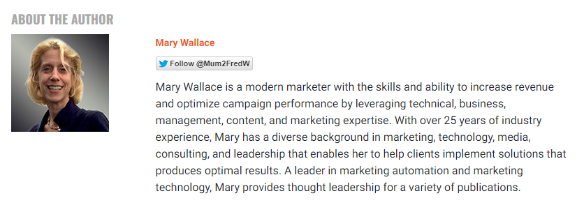 Image of Mary Wallace - Source Martech | TheBloggingBox.com