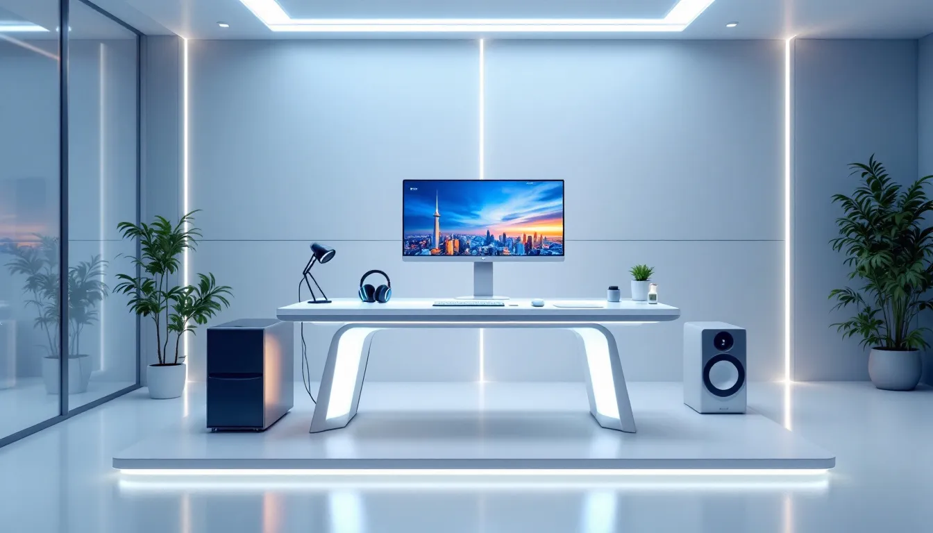 Accessoires pour une meilleure organisation dans un espace de télétravail hybride.