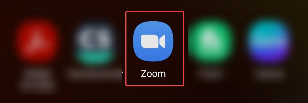 Launching the Zoom app on mobile devices 