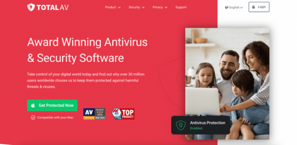TOTAL AV:واحد من أفضل برامج مكافحة الفيروسات للكمبيوتر وأداة أمان إلكتروني حاصلة على عدة جوائز