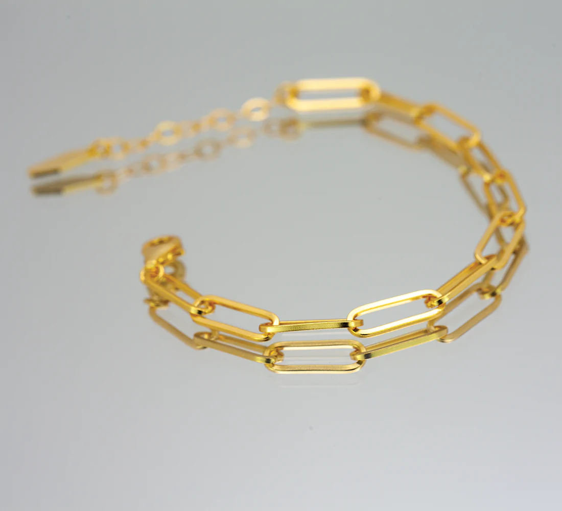 yellow gold chain bracelet