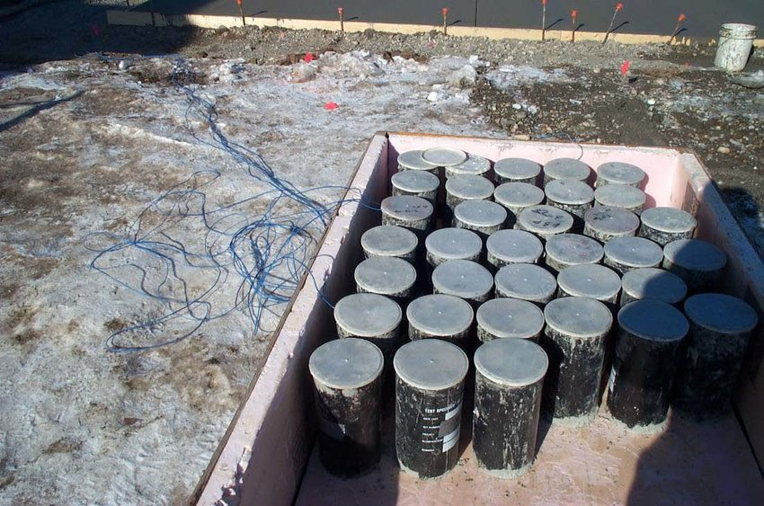 A weather-resistant storage solution for concrete cylinder molds