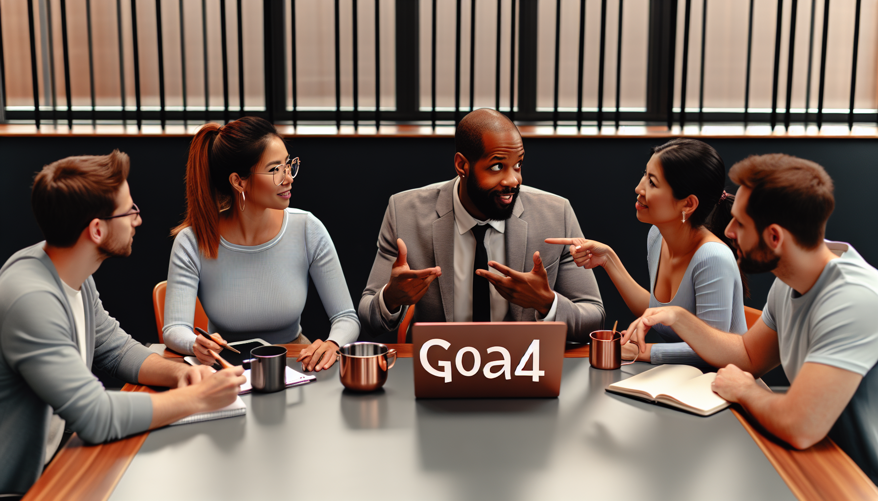 Photo of a collaborative goal-setting session with a client
