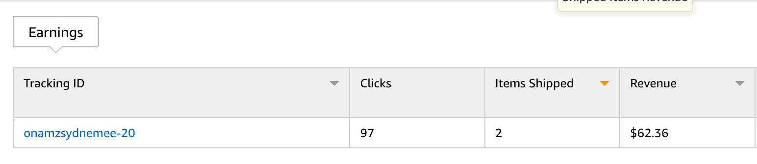 earnings tracking ID