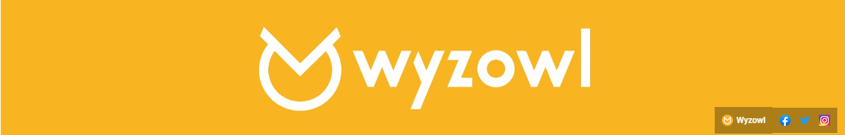 The icon of Wyzowl on an orange background.