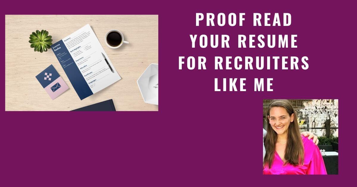 Career coaches will review resumes and cover letters so proofread carefully.