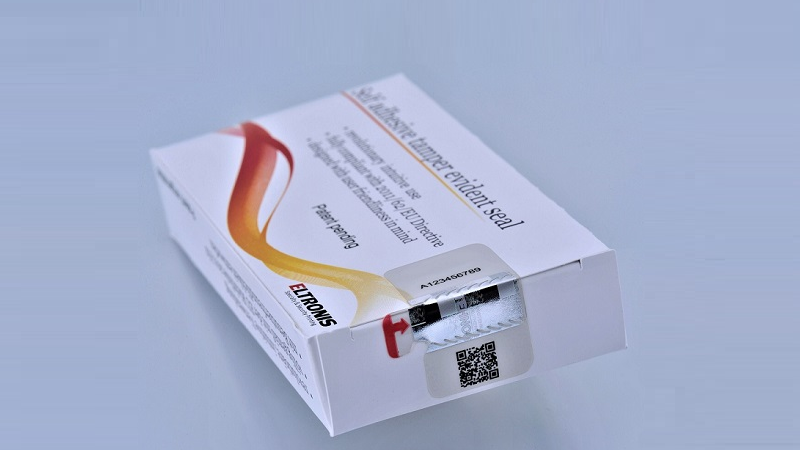 Tamper-resistant security label seal for medicine packaging