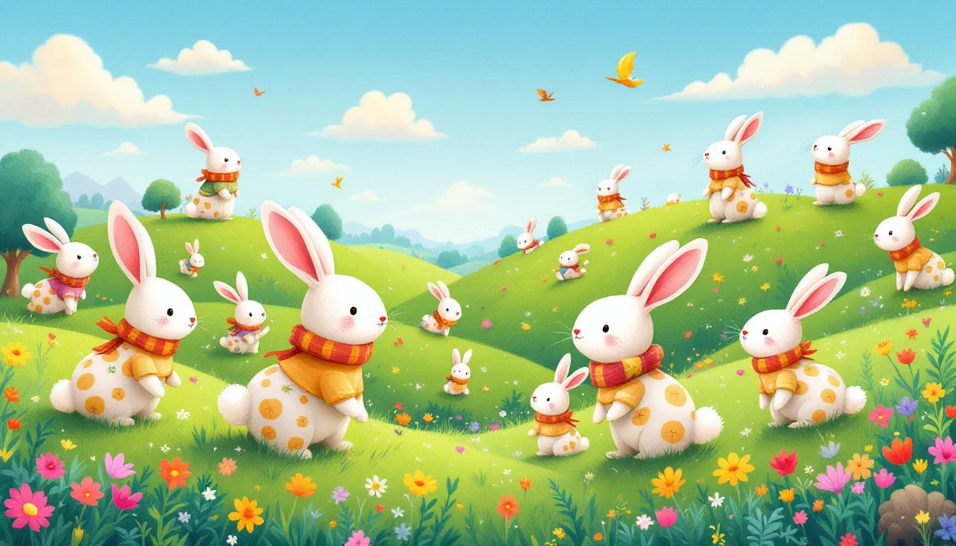 A variety of Charlie Rabbits displaying different patterns.