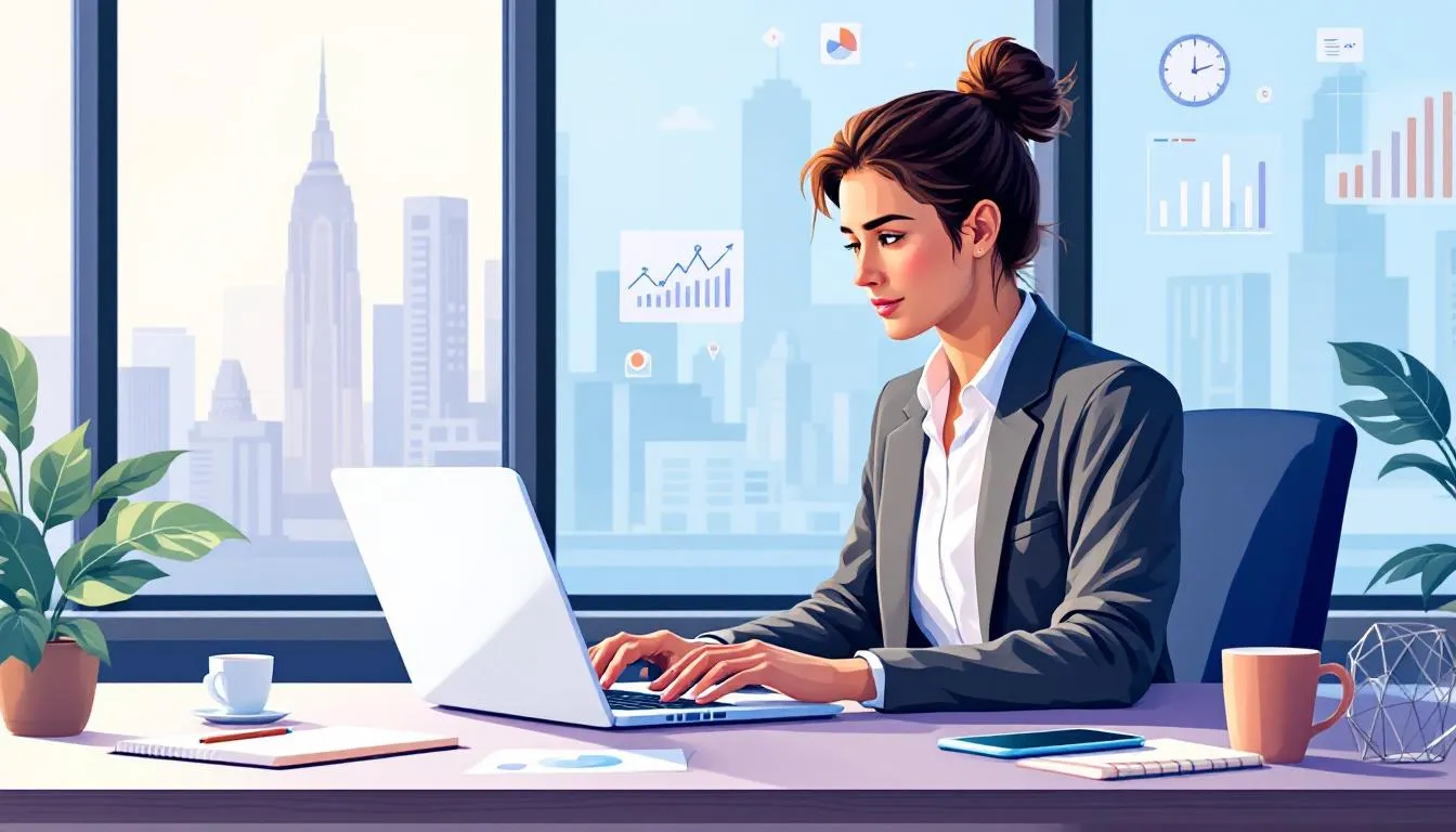 The image depicts a team of professionals collaborating on a digital marketing strategy, surrounded by charts and digital devices that represent various marketing channels such as social media platforms and email marketing. They are discussing tactics for increasing website traffic and generating leads, highlighting the importance of effective digital marketing services for online businesses.