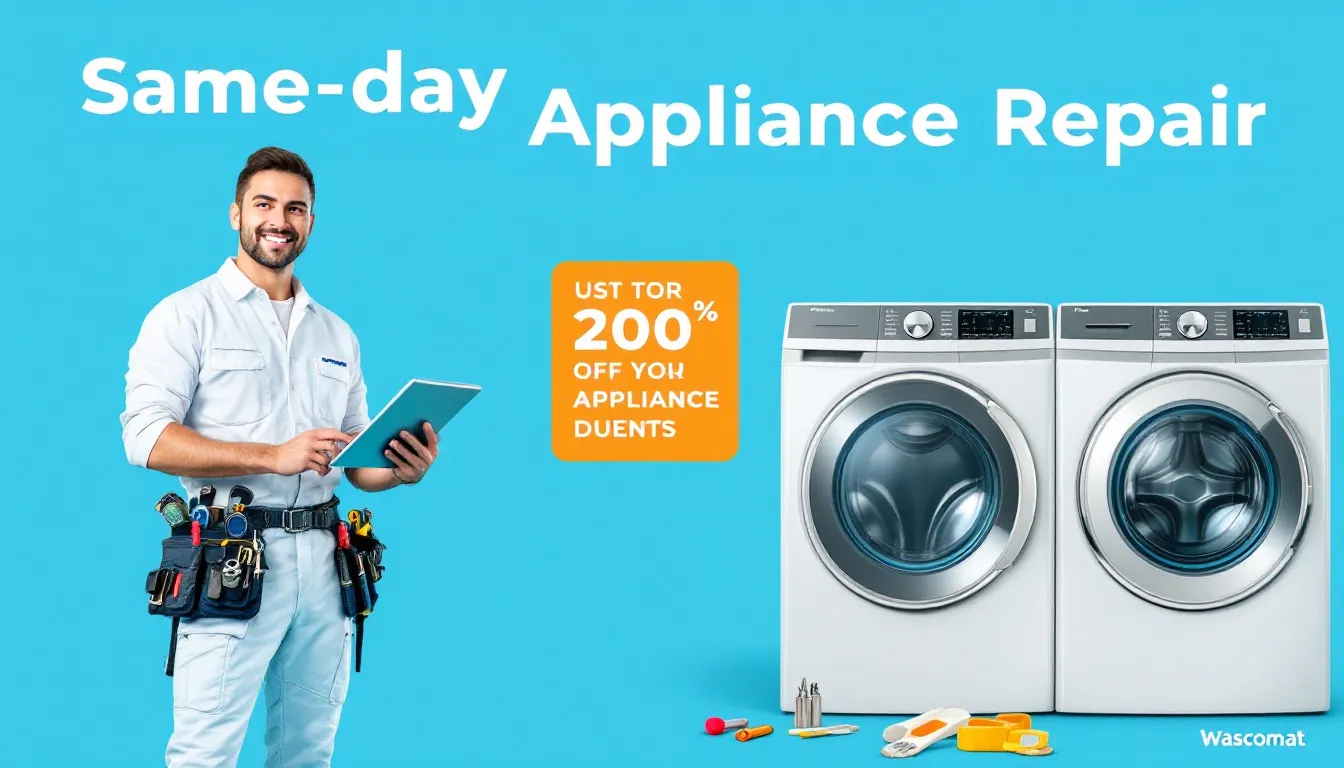 A technician performing commercial Wascomat washing machine and dryer repair.