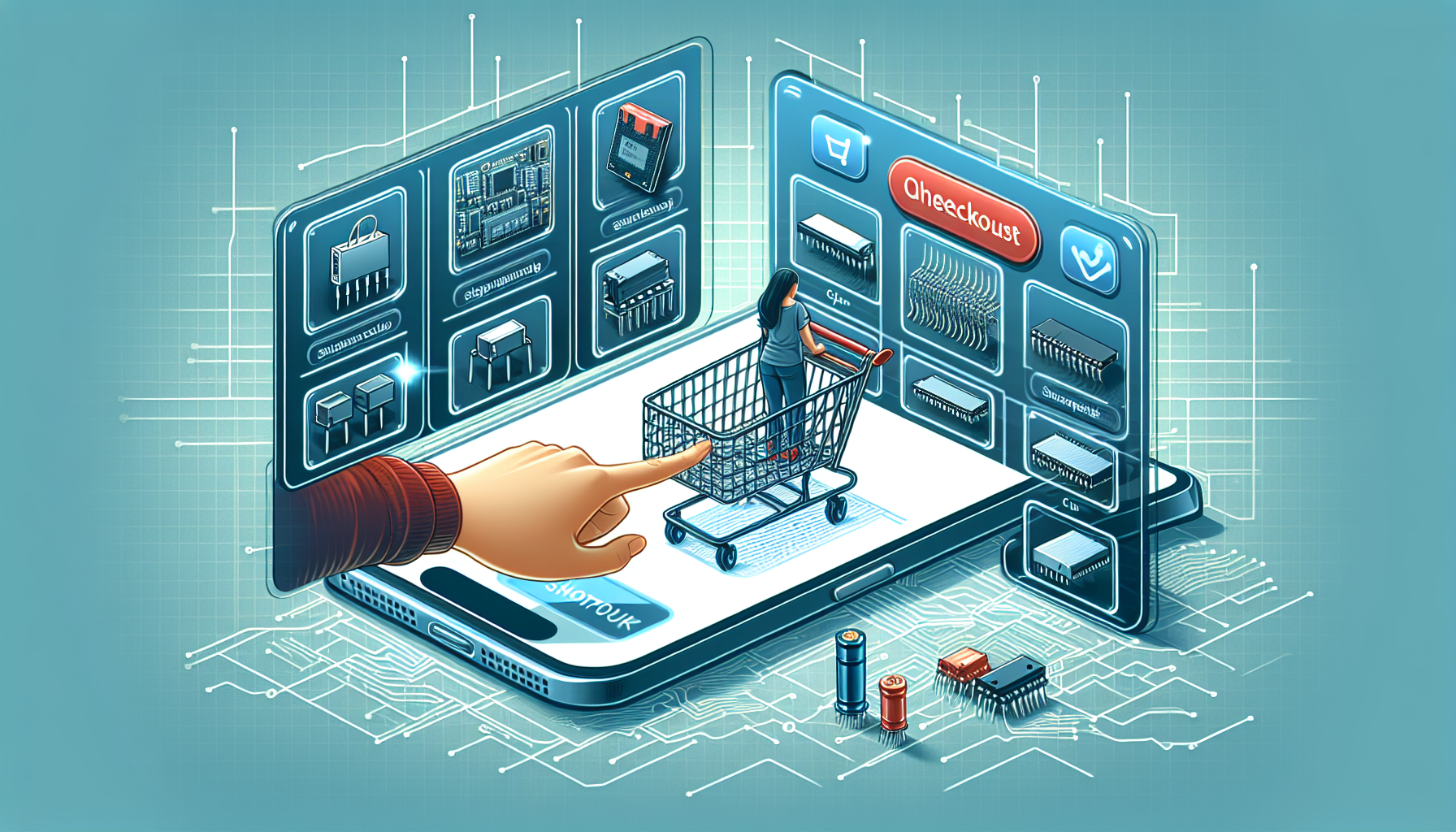 Streamlined checkout process for electronic components