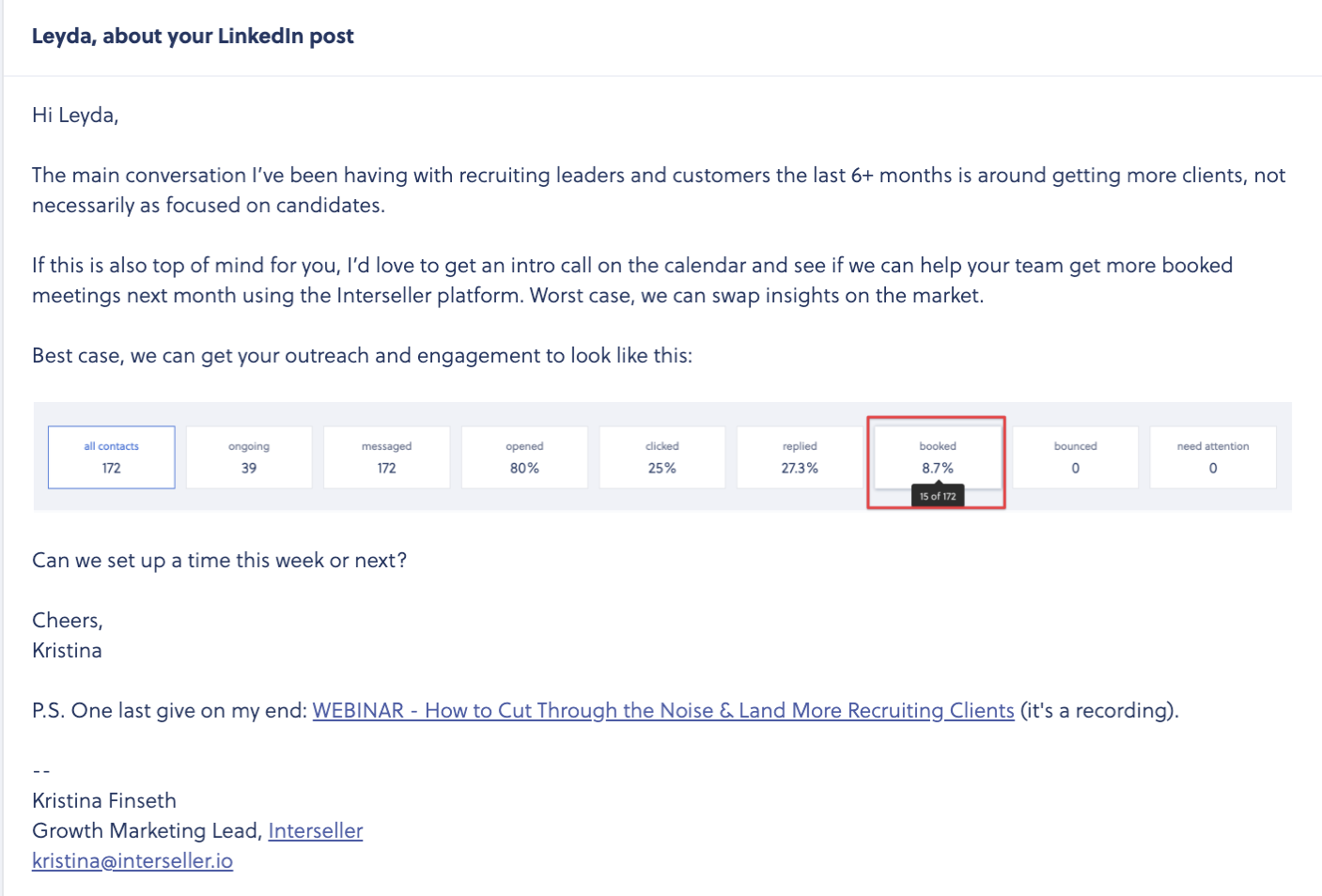 how to write an email outreach template for open rates
