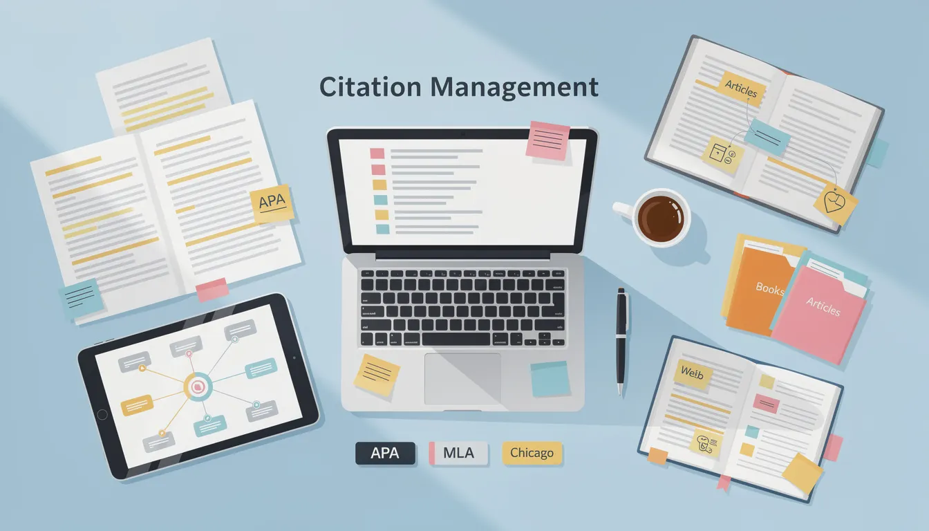 The image illustrates the concept of citation management, highlighting its importance for local businesses in enhancing their online presence. It depicts various local business listings and directories, emphasizing the need for accurate and consistent citations to improve local search rankings and visibility in search engines.