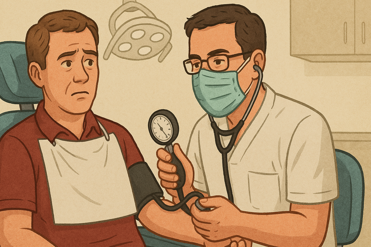 Blodtrykk og Tannlege: Dette Må Du Vite Før Neste Time 13 Tannlege vurderer blodtrykk før behandling.