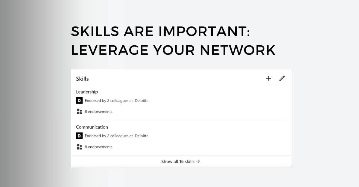 Social selling your soft skills on an optimized profile is important.