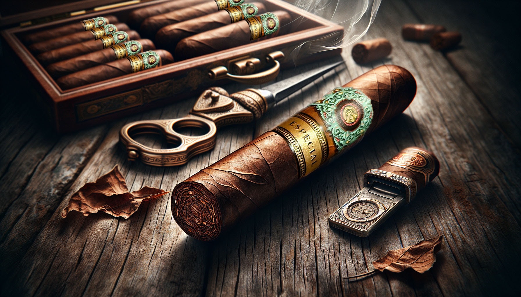 An illustration showcasing the aesthetic appeal of a cigar.