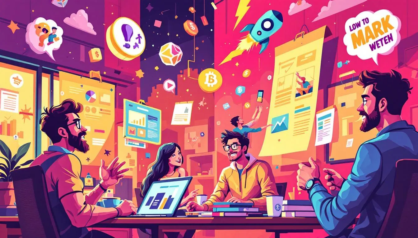 A creative representation of marketing on a low budget for startups.