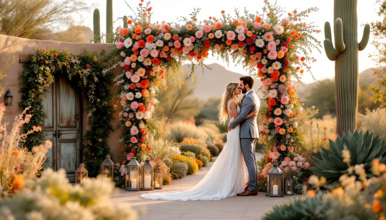 A beautiful sunset wedding in Arizona, perfect for romantic moments.