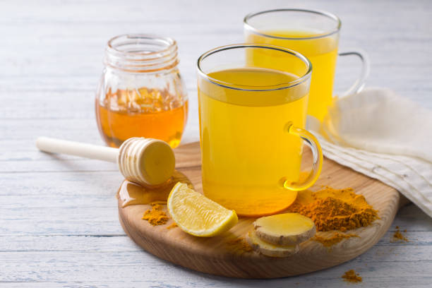 Ginger Turmeric Tea with Honey, Lemon and Turmeric