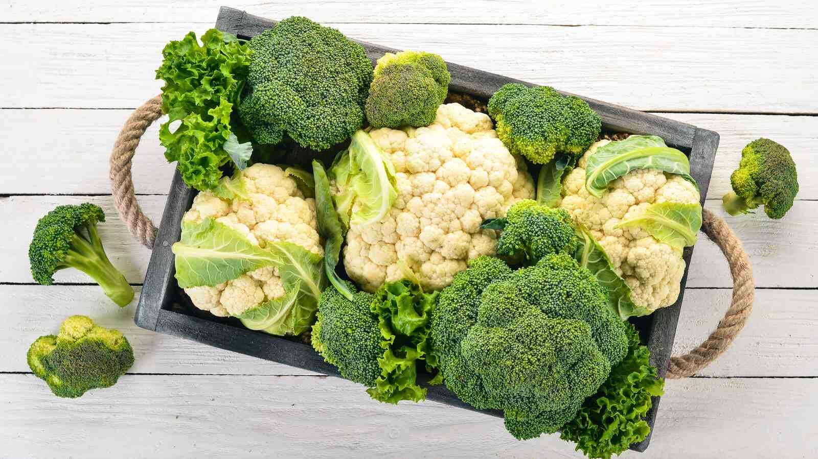 Vegetables like Broccoli, Cauliflower, and Carrots