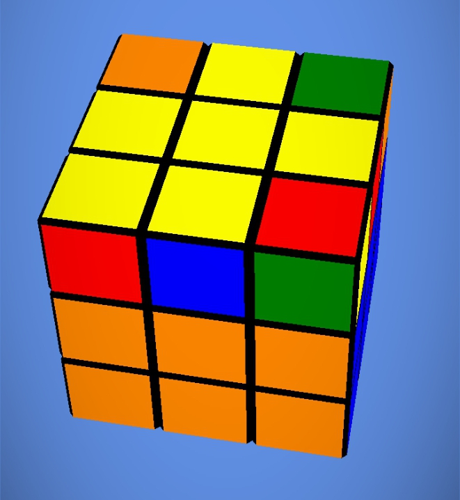 A Rubik's cube with Yellow cross