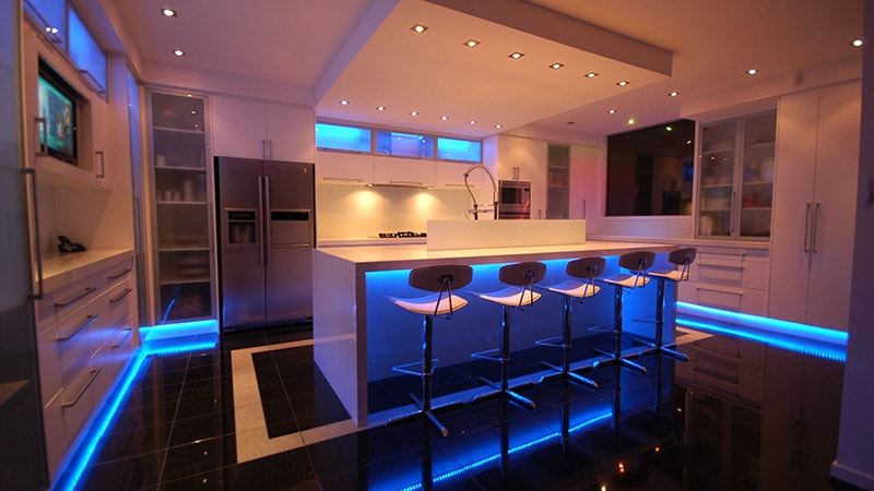 Futuristic LED Lighting for Kitchen