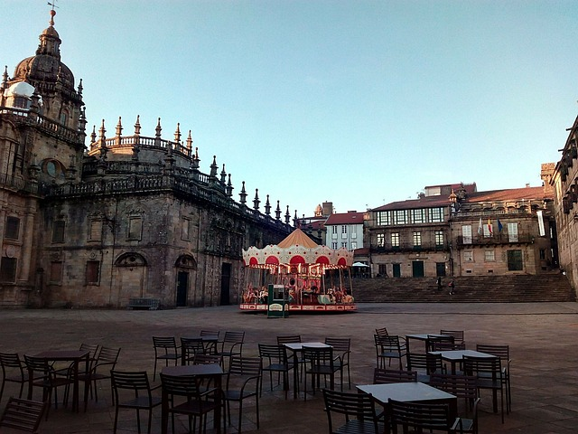 cathedral, santiago de compostela, quintana square, samej hiszpanii
