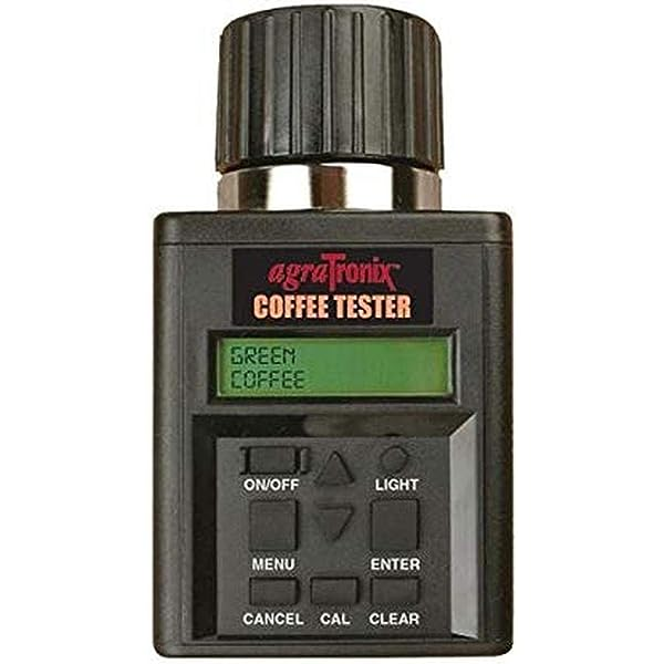A coffee moisture meter device displaying accurate readings of moisture levels in coffee beans for enhanced versatility in coffee roasting and brewing.