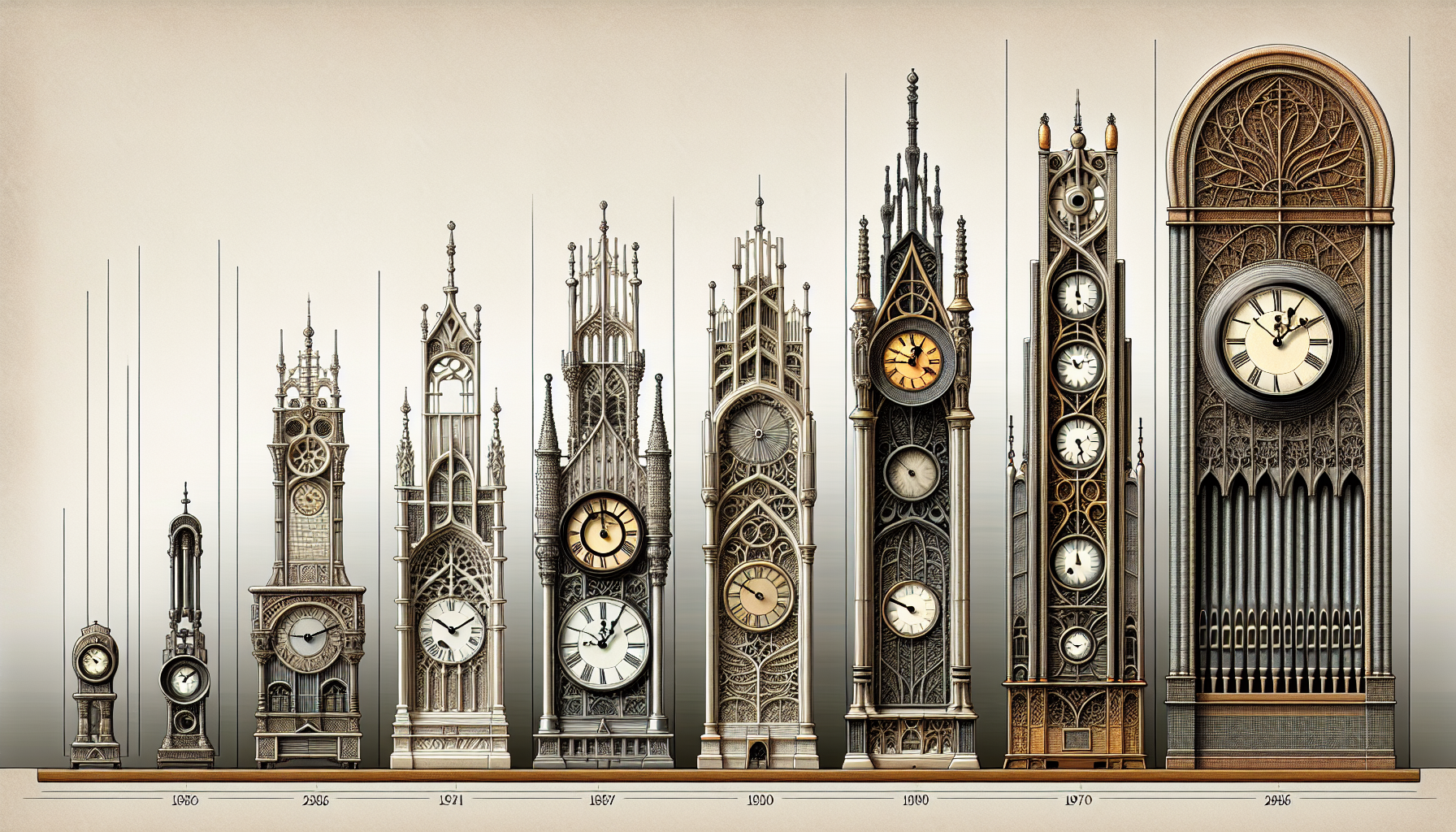 Evolution of mantel clock designs