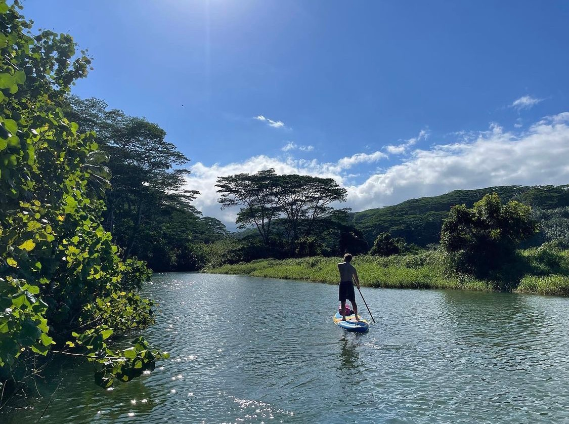 paddle board on a river