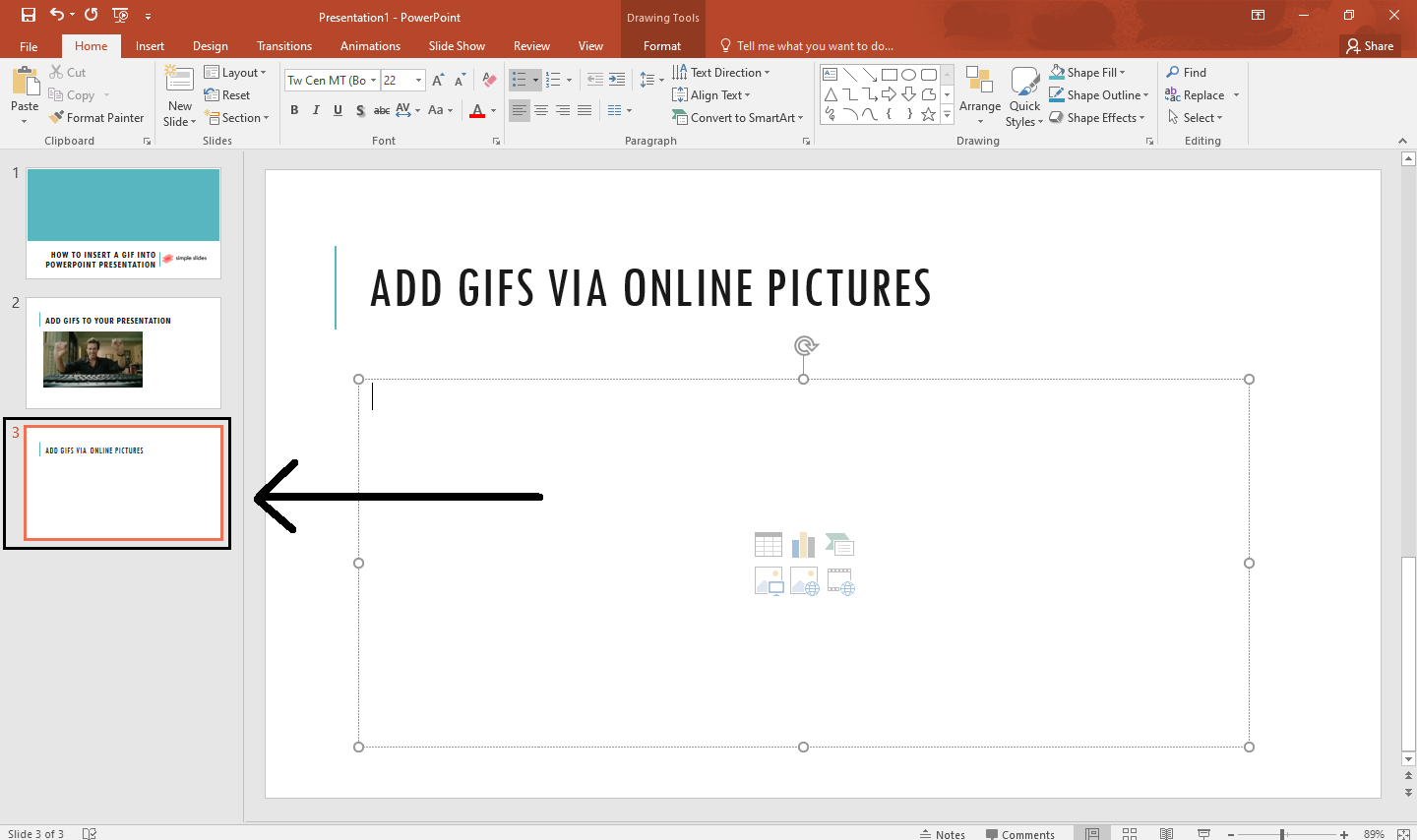 How to Insert Embed GIFs in a PowerPoint Presentation - Tutorial