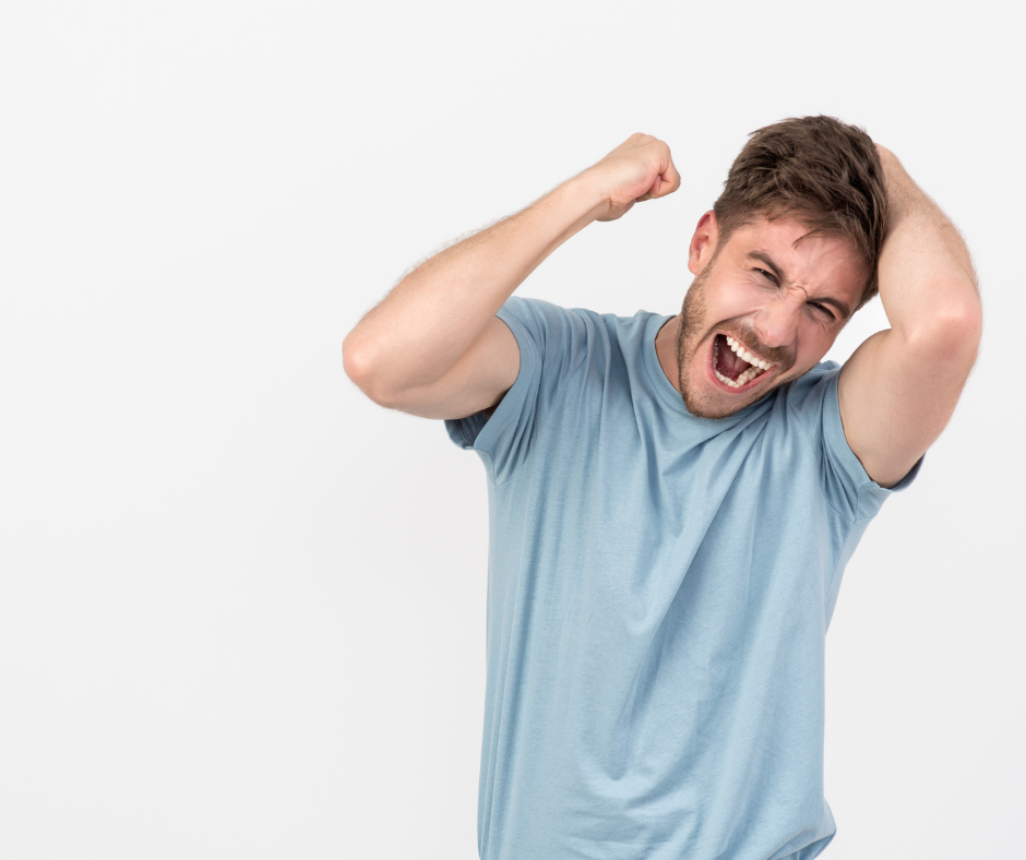 An image showing a person struggling to control their alcohol intake while browsing Reddit with the text 'once I start drinking I can't stop Reddit' in the background.